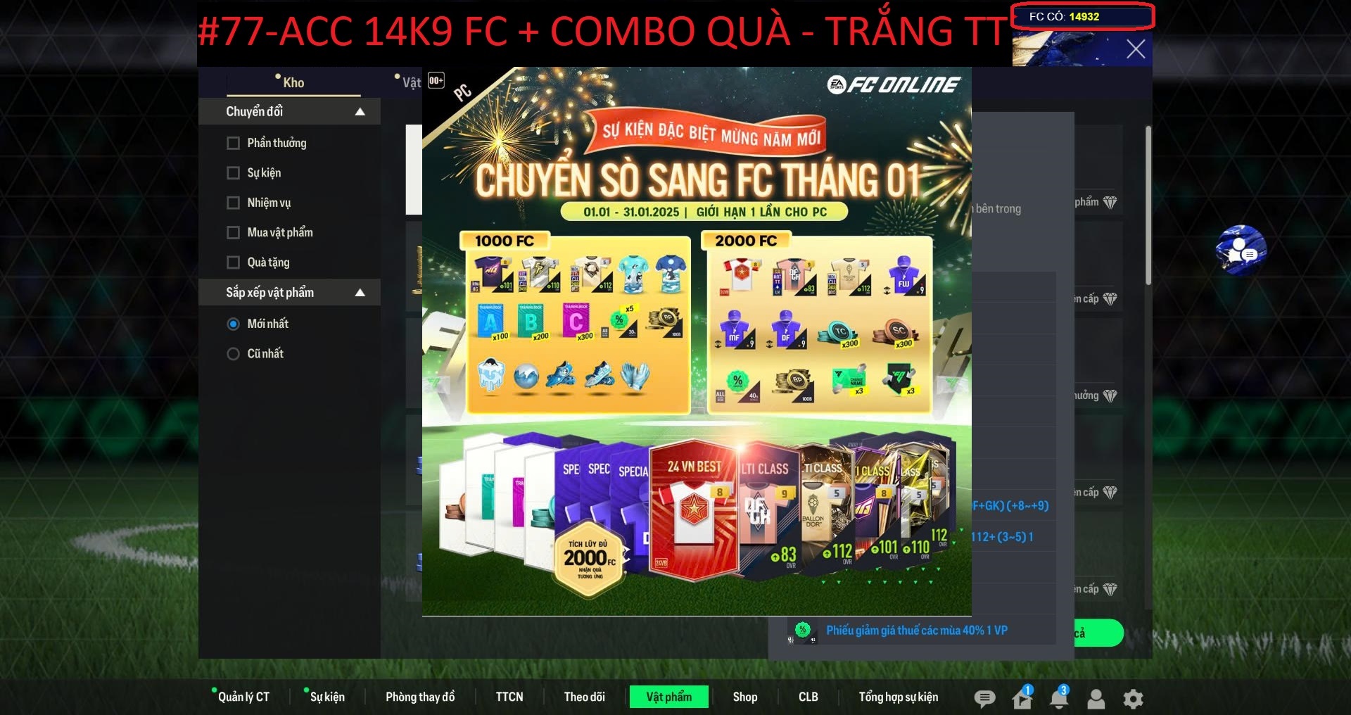 Acc FIFA #TRẮNG THÔNG TIN 